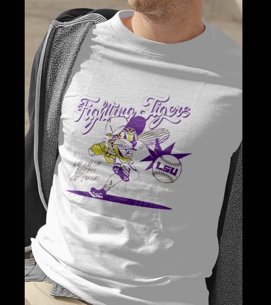 LSU Baseball Fighting Tigers Eat Em Up Tigers Eat Em Up T-Shirt