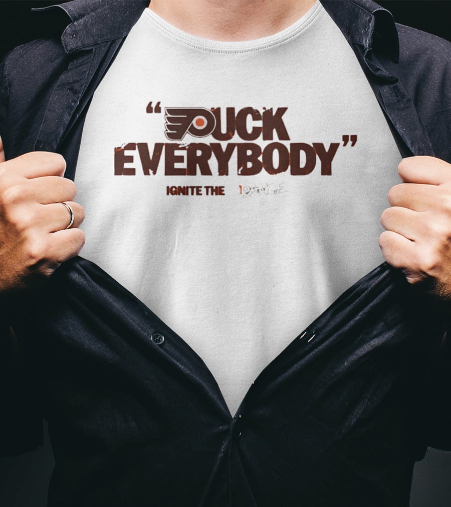 Puck Everybody Ignite The Orange Philadelphia Hockey T-Shirt