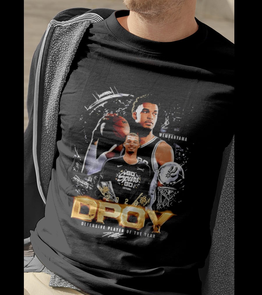 Victor Wembanyama San Antonio Spurs Defensive Player Of The Year 2026 DPOY T-Shirt