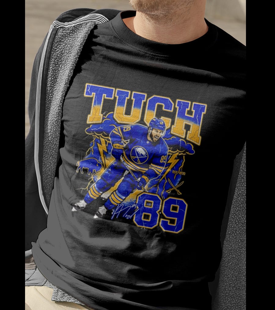 Tuch Buffalo Sabres 89 Hockey Est. 1970 T-Shirt