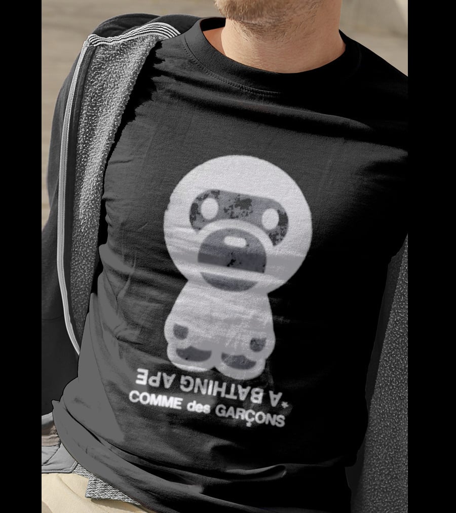 Comme Des Garçons A Bathing Ape Baby Milo Collectible Black Set T-Shirt
