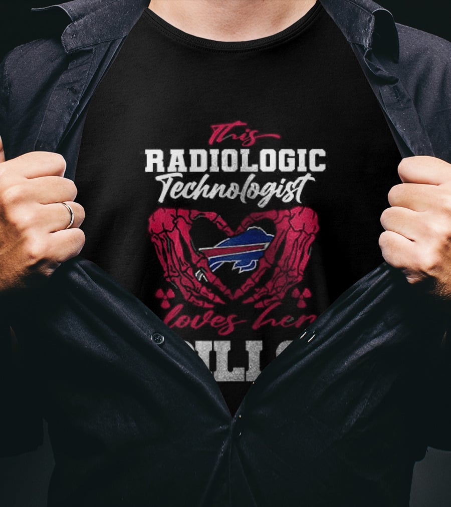 Buffalo Bills Radiologic Technologist Loves Heart Skeleton T-Shirt