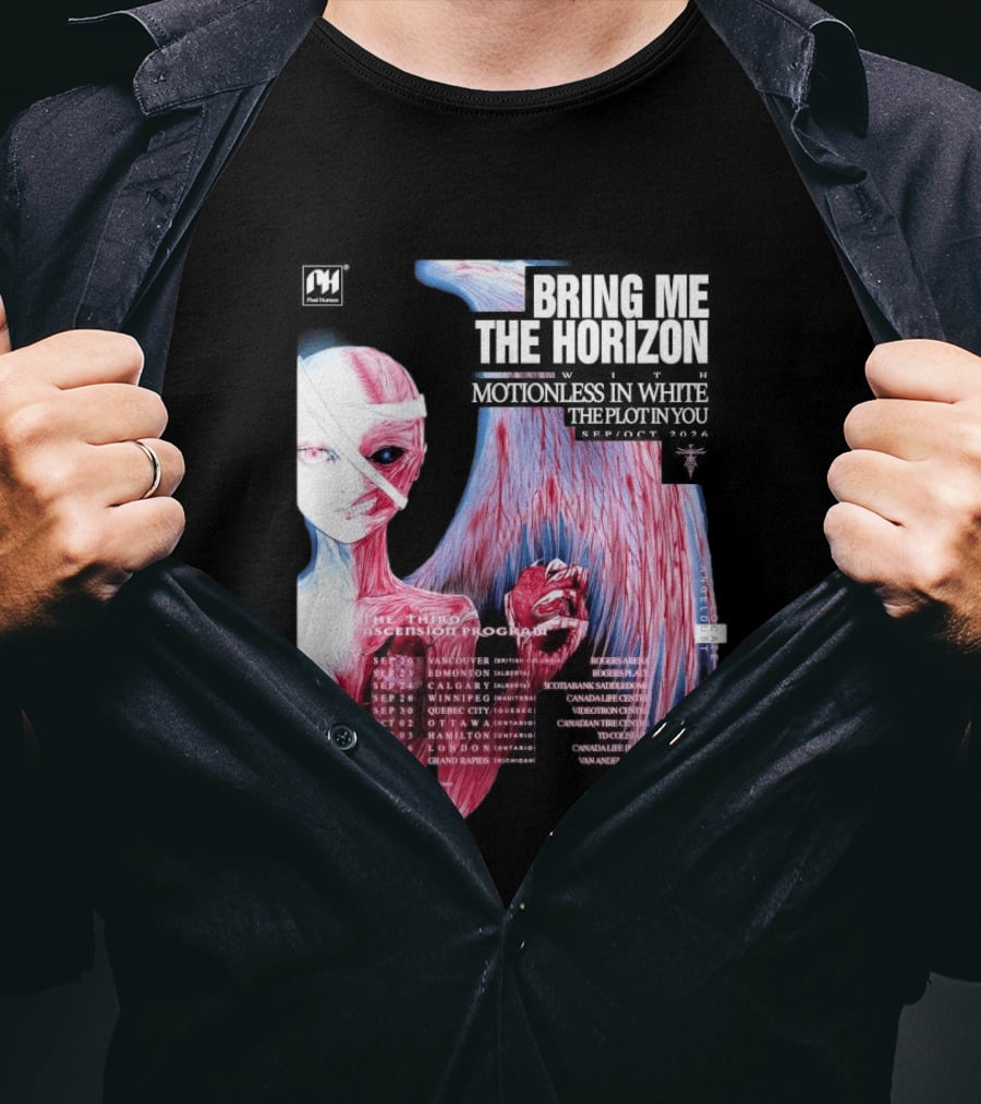 Bring Me The Horizon The Third Ascension Program Fall Tour 2026 Canada Dates T-Shirt