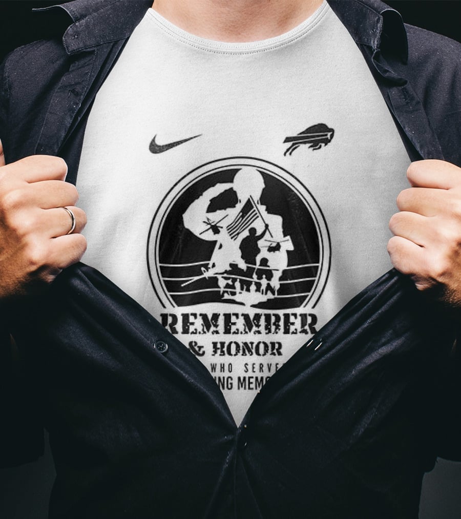 Nike Buffalo Bills Remember And Honor Memorial Day 2023 T-Shirt