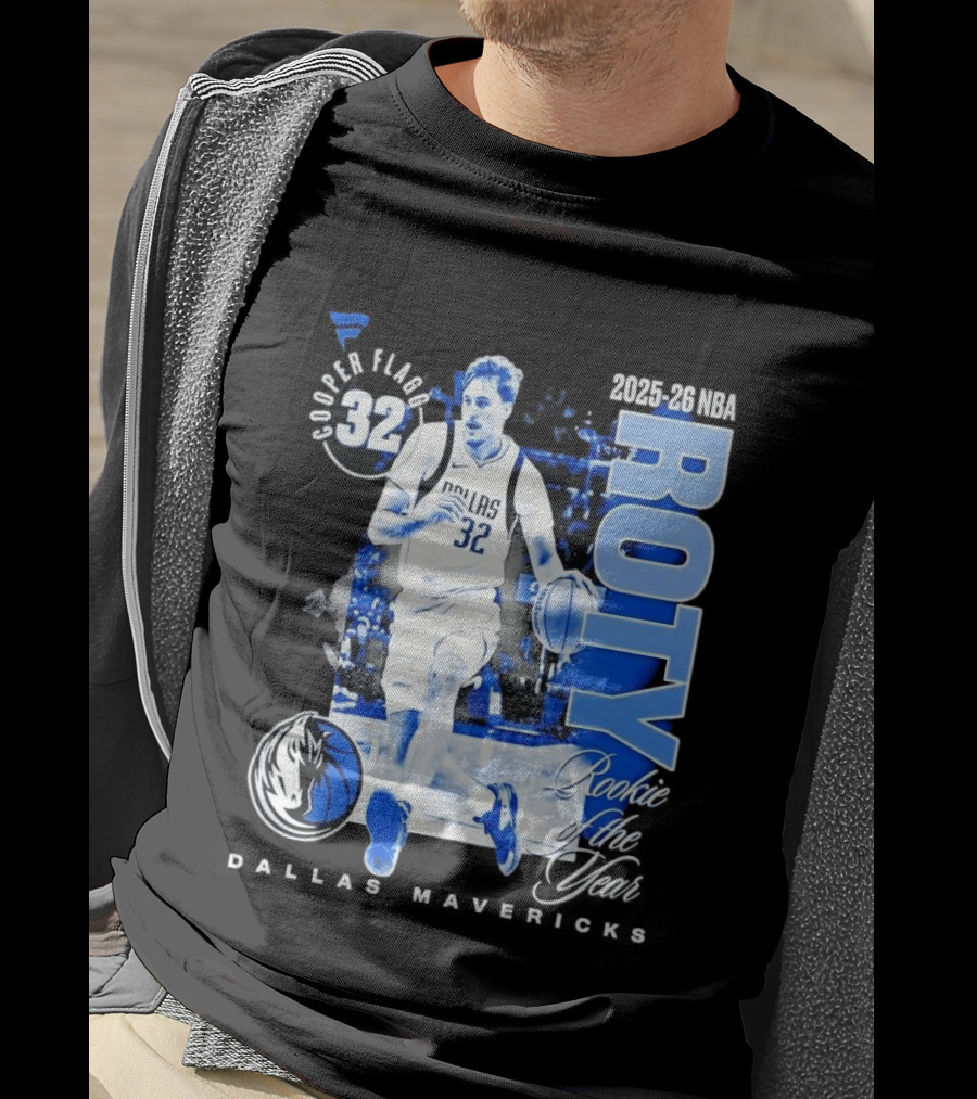 Cooper Flagg Dallas Mavericks 2025 26 NBA ROTY Rookie Of The Year 32 T-Shirt
