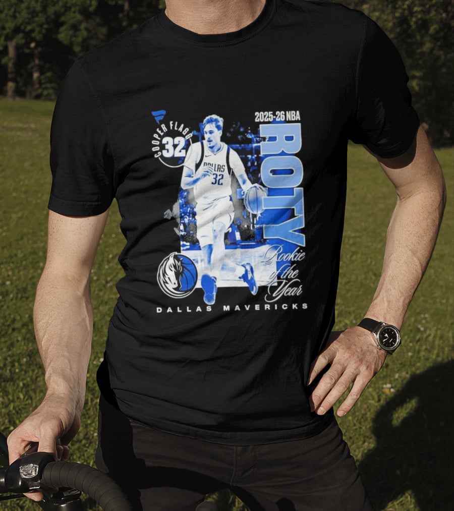 Cooper Flagg Dallas Mavericks 2025 26 NBA ROTY Rookie Of The Year 32 T-Shirt