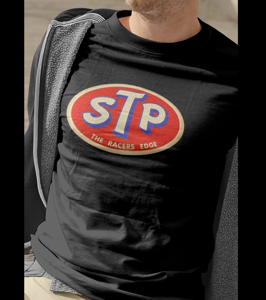 STP The Racers Edge Vintage Motorsport Oval T-Shirt