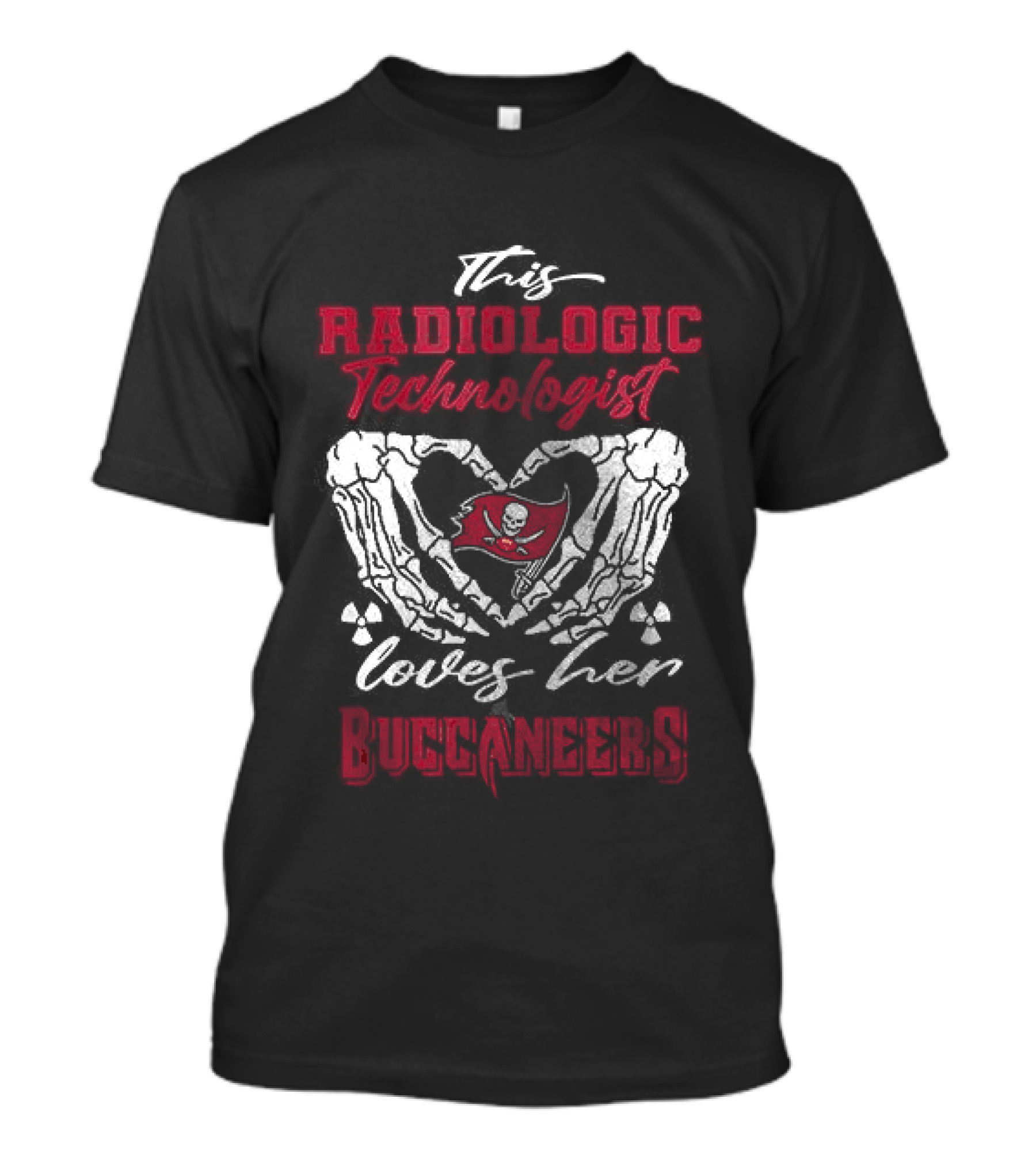 Tampa Bay Buccaneers Radiologic Technologist Loves Her Skeleton T-Shirt