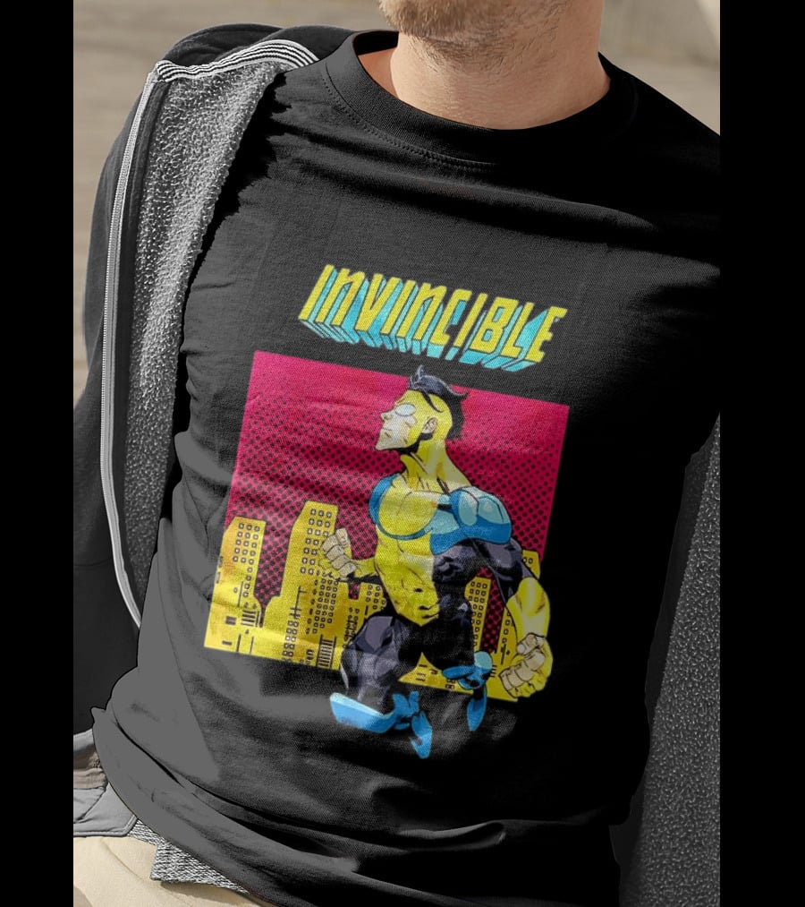 Invincible Comics Hero Skyline Pop T-Shirt