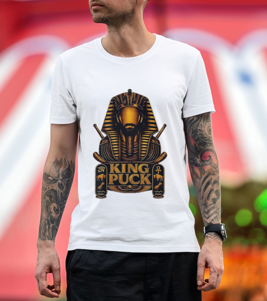 King Puck Pharaoh Buffalo Sabres Egyptian Hockey T-Shirt