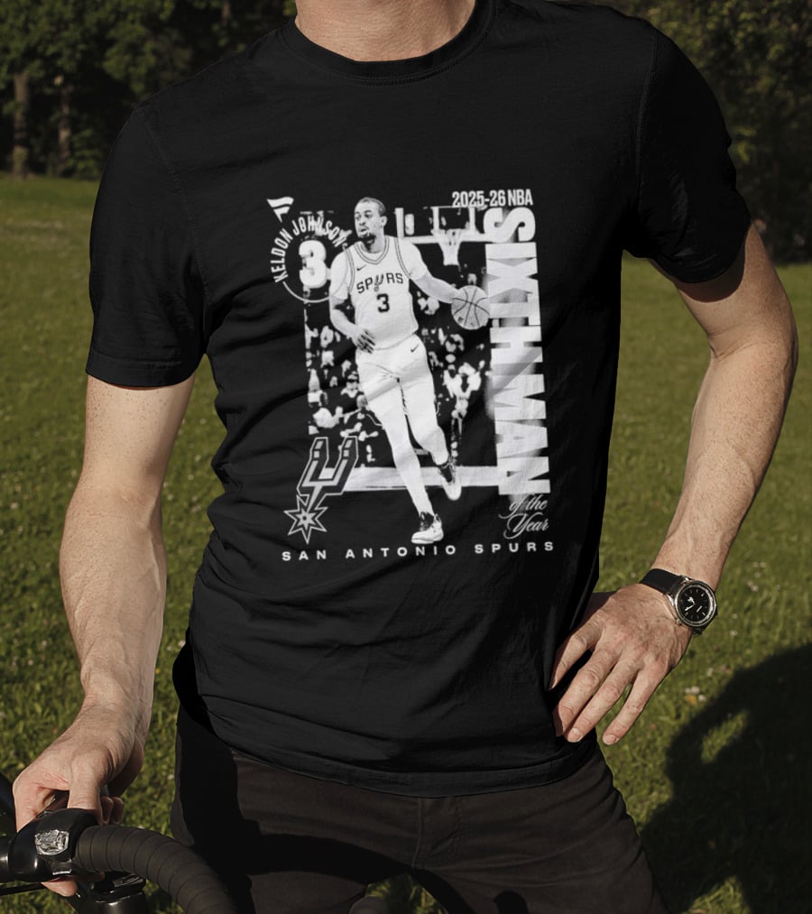 Keldon Johnson 2025 26 Sixth Man San Antonio Spurs NBA Legacy T-Shirt