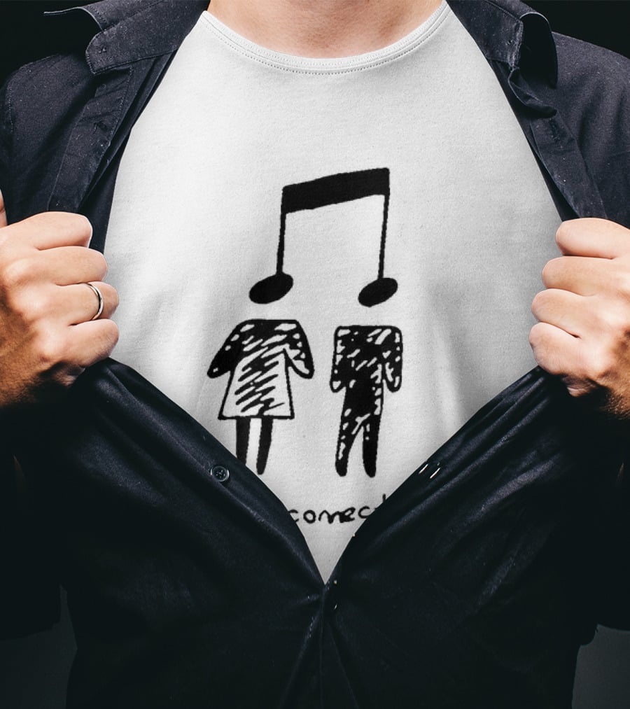 Music Connects People Doodle With Note T-Shirt