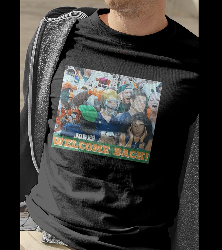 Miami Hurricanes Welcome Back Photo Crowd Scene T-Shirt