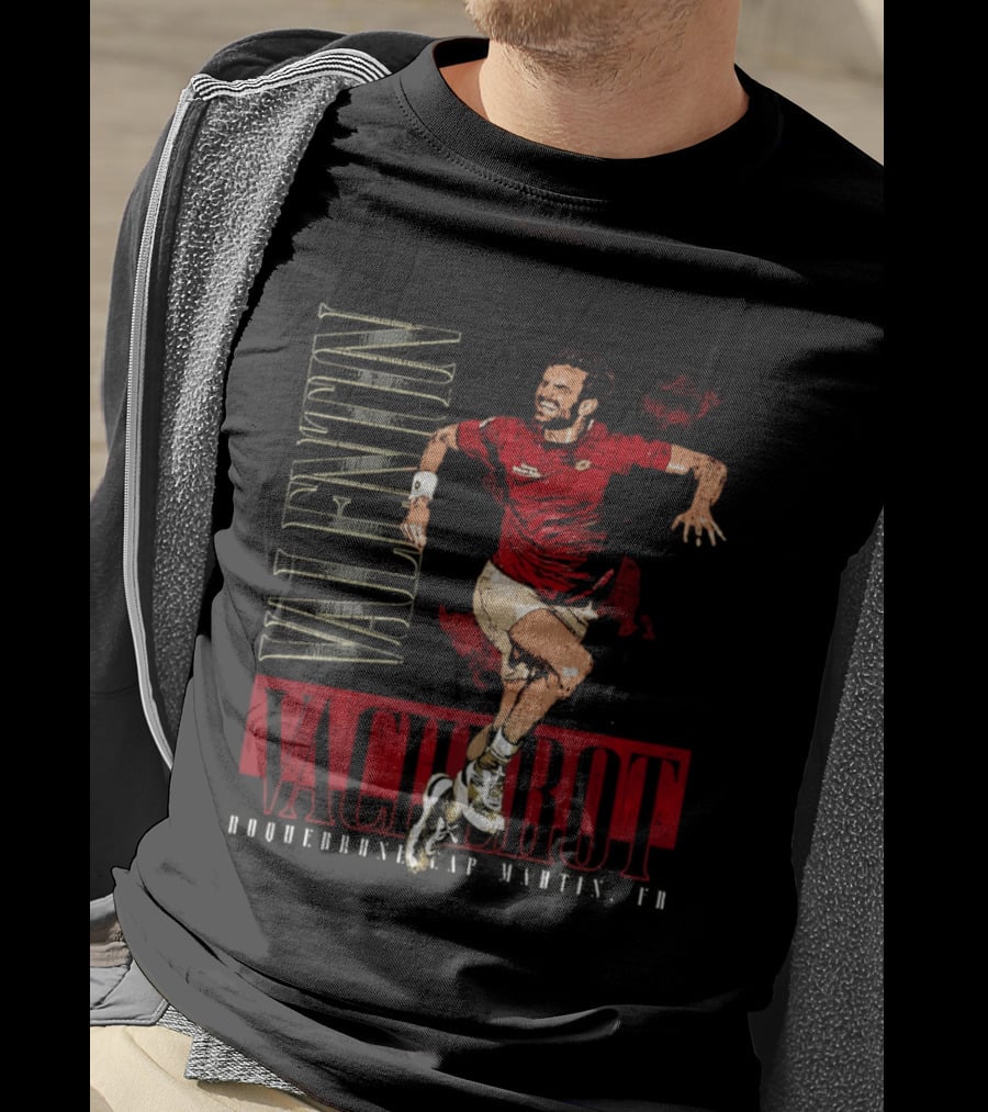 Valentin Vacherot Vertical Name Jumping Athlete Red T-Shirt