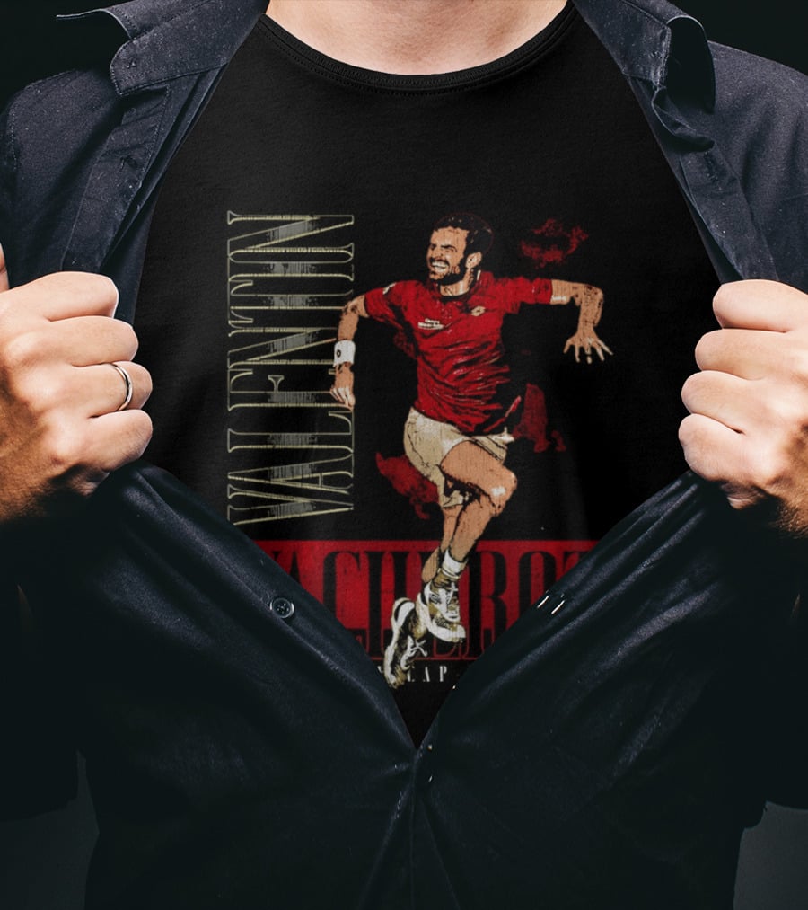 Valentin Vacherot Vertical Name Jumping Athlete Red T-Shirt
