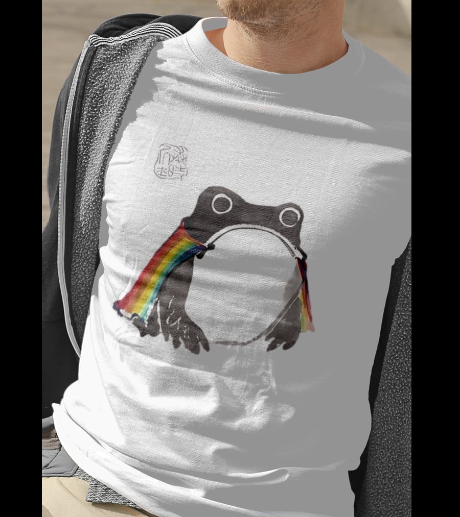 Pride Frog Rainbow Cloak Cheerful Vibe T-Shirt