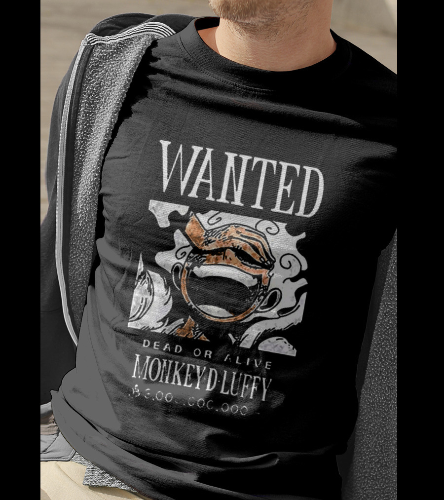 Wanted Monkey D Luffy Dead Or Alive $1.5 Billion Bounty One Piece T-Shirt