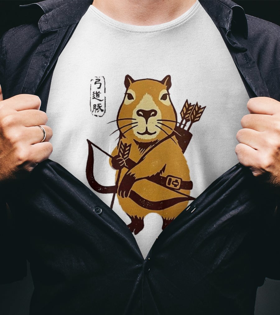 Capybara Archer Target Chill Classical Japanese T-Shirt