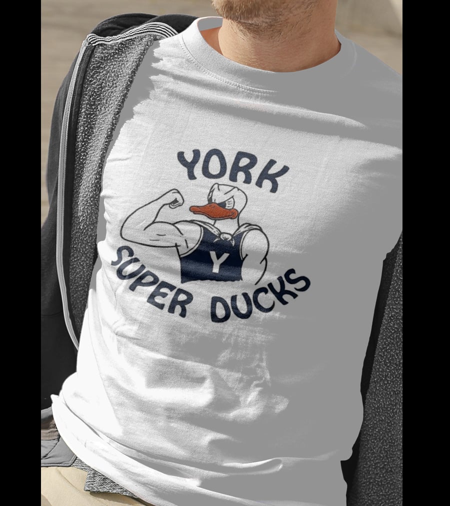 York Super Ducks Flexing Mascot Y T-Shirt