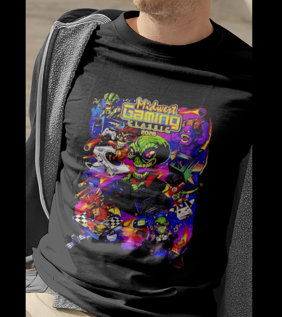 Midwest Gaming Classic 2026 Alien Retro Video Game Characters T-Shirt