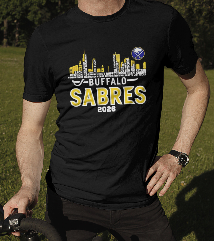 Buffalo Sabres 2026 Skyline NHL Players T-Shirt