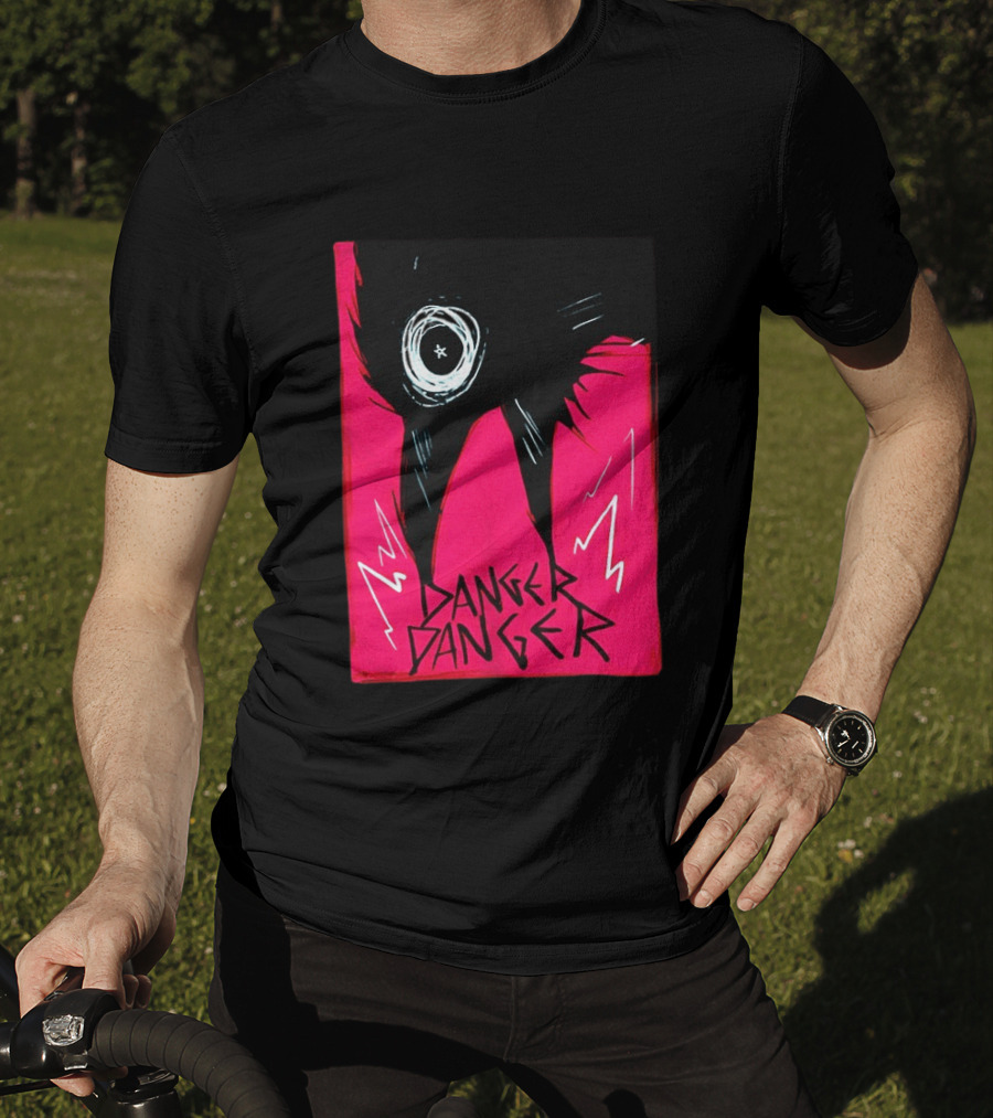 Danger Danger Eerie Eye Dark Pink Lightning T-Shirt