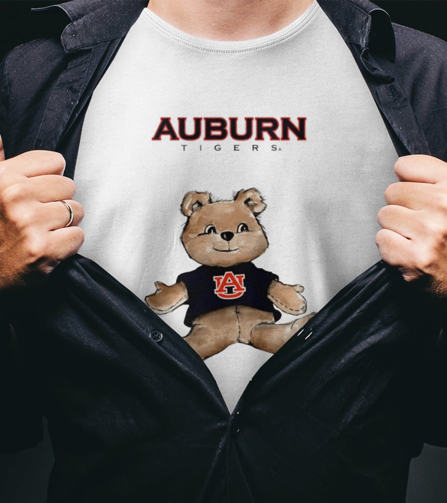 Auburn Tigers Teddy Bear AU Classic Cartoon T-Shirt