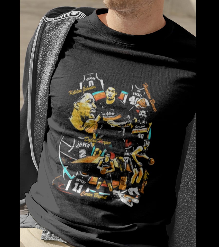San Antonio Spurs NBA Victor Wembanyama Team Basketball Number T-Shirt
