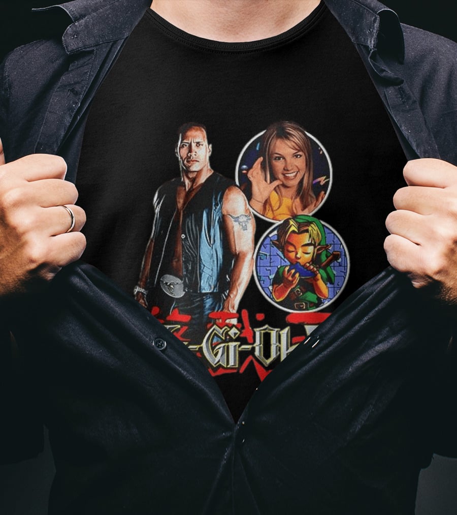 Dwayne Johnson Yu Gi Oh Legend Of Zelda Britney Spears T-Shirt