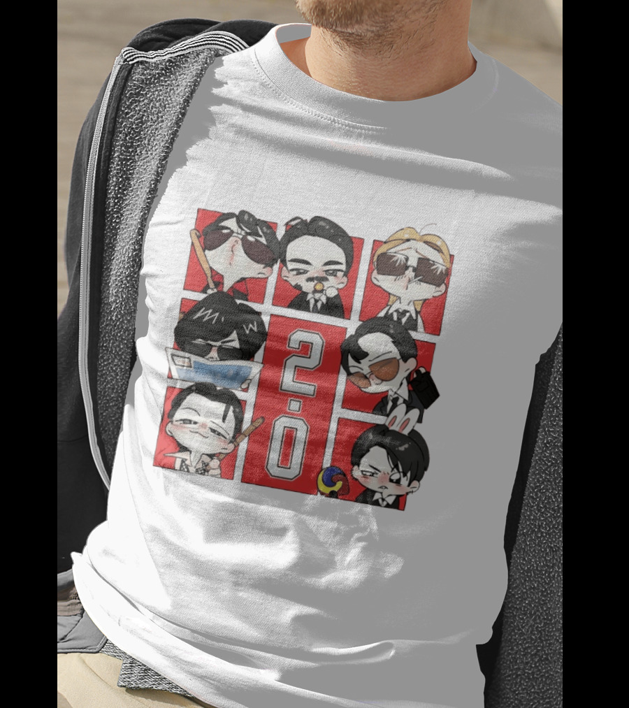 BTS 2.0 Chibi Characters Kpop Army Concert 2026 T-Shirt