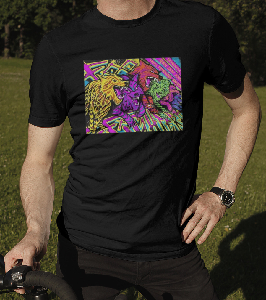 Foo Fighters Bridgeport April 28 2026 Total Nightmare Neon Wolves T-Shirt