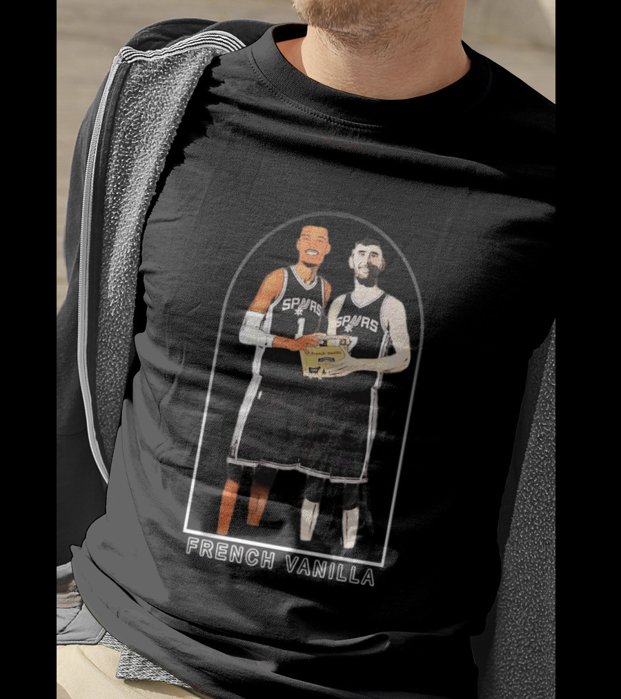 Spurs Duo French Vanilla Victor Wembanyama Luke Kornet Collaboration T-Shirt