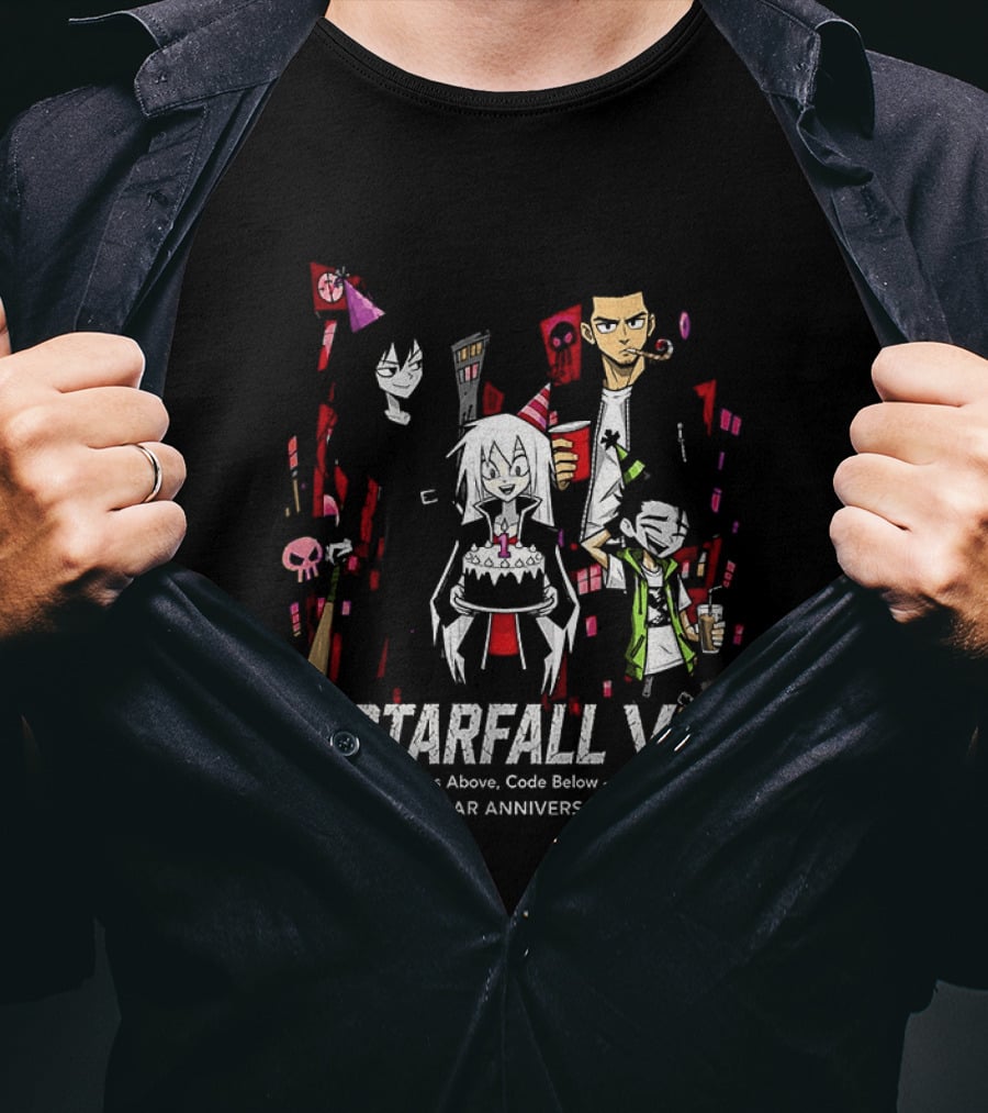 STARFALL V As Above Code Below 1 Year Anniversary Celebration T-Shirt