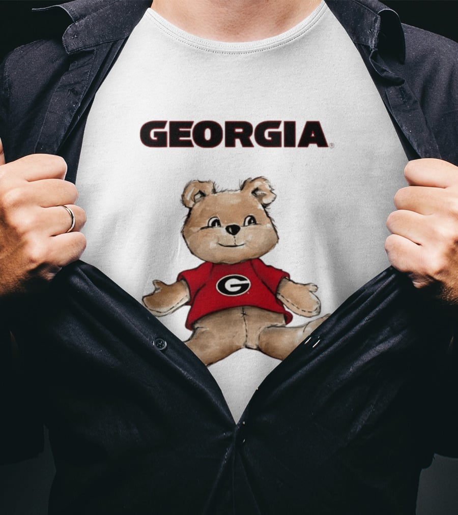Georgia Bulldogs Teddy Bear With G Logo Classic Cartoon T-Shirt