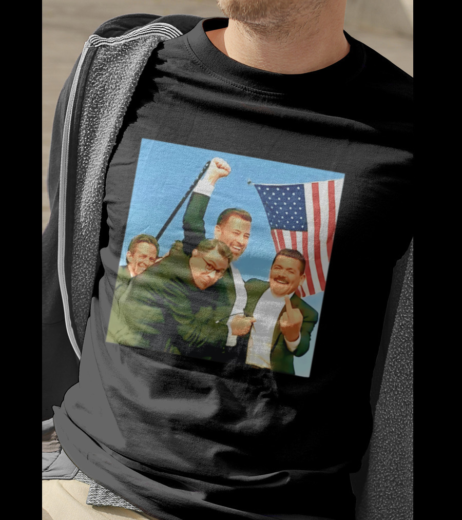 Jimmy Kimmel Meme American Flag Satire T-Shirt