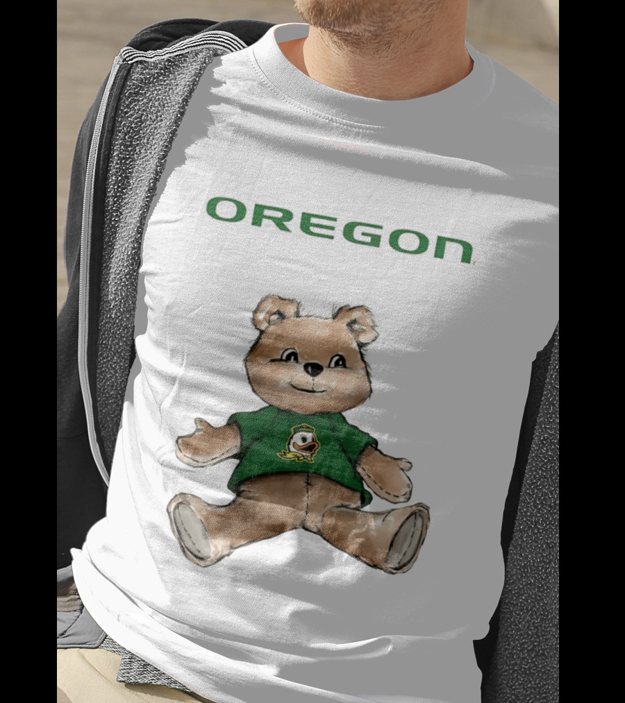 Oregon Ducks Teddy Bear Cartoon T-Shirt