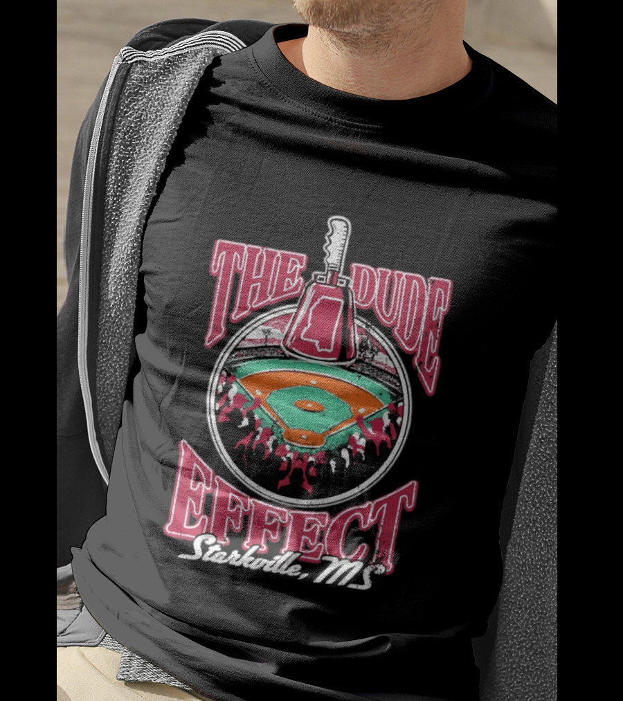 Mississippi State Bulldogs The Dude Effect Starkville MS Baseball Stadium Scene T-Shirt