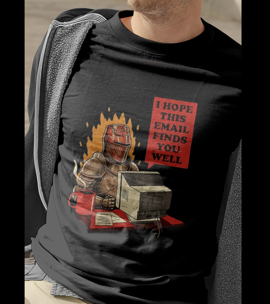 Officer Knight I Hope This Email Finds You Well Armor Computer T-Shirt