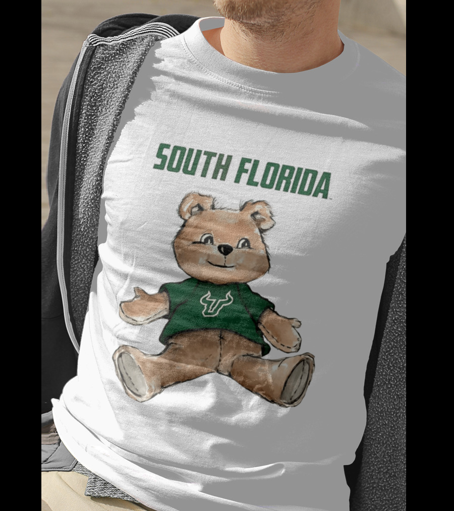 South Florida Bulls Teddy Bear Cartoon T-Shirt
