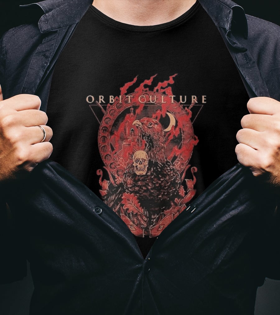 Orbit Culture Limited The Might Red Bird Chapter 1 Vintage Gothic Skull T-Shirt