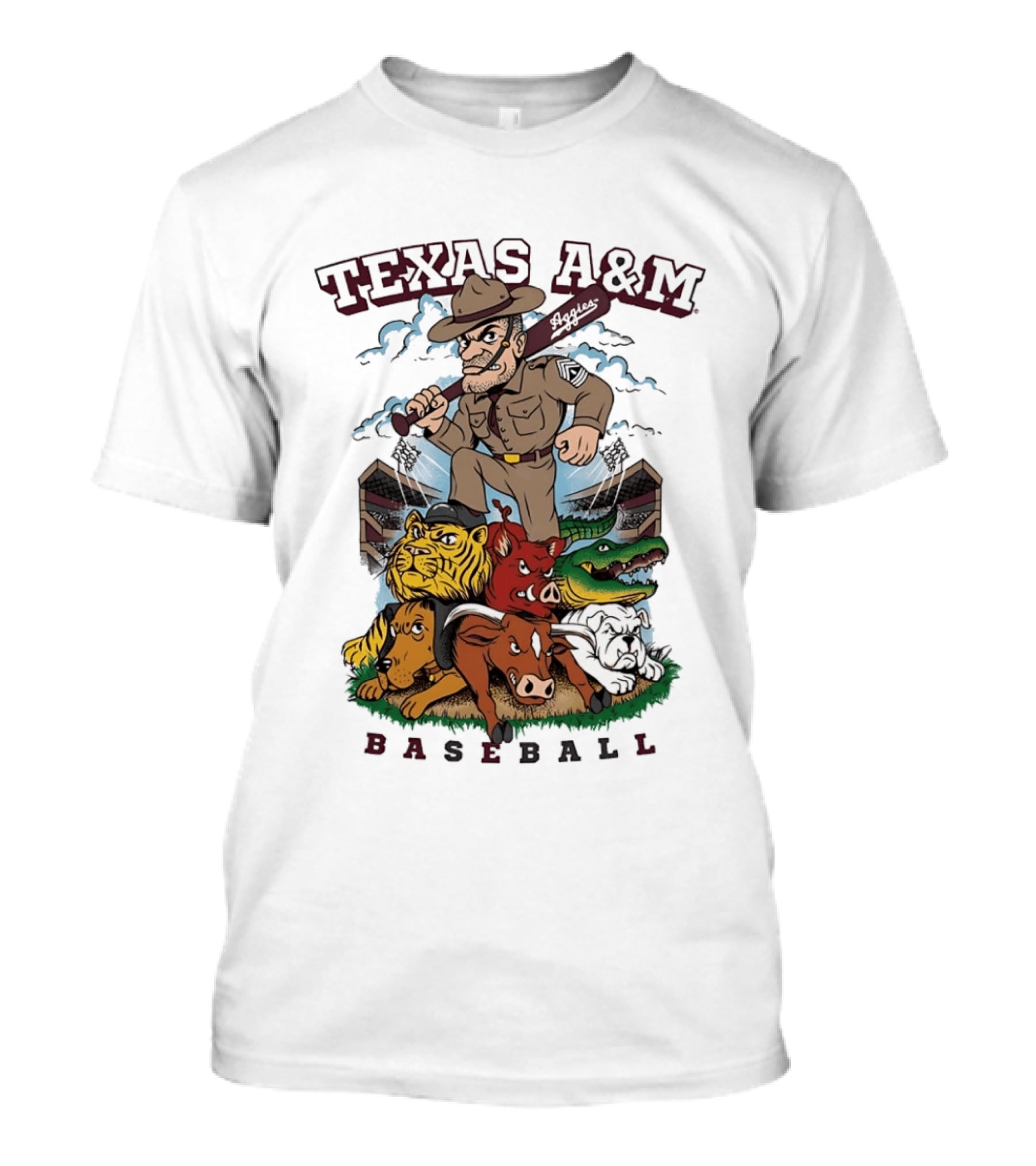 Texas A&M Sarge Baseball Rivalry Mascots T-Shirt
