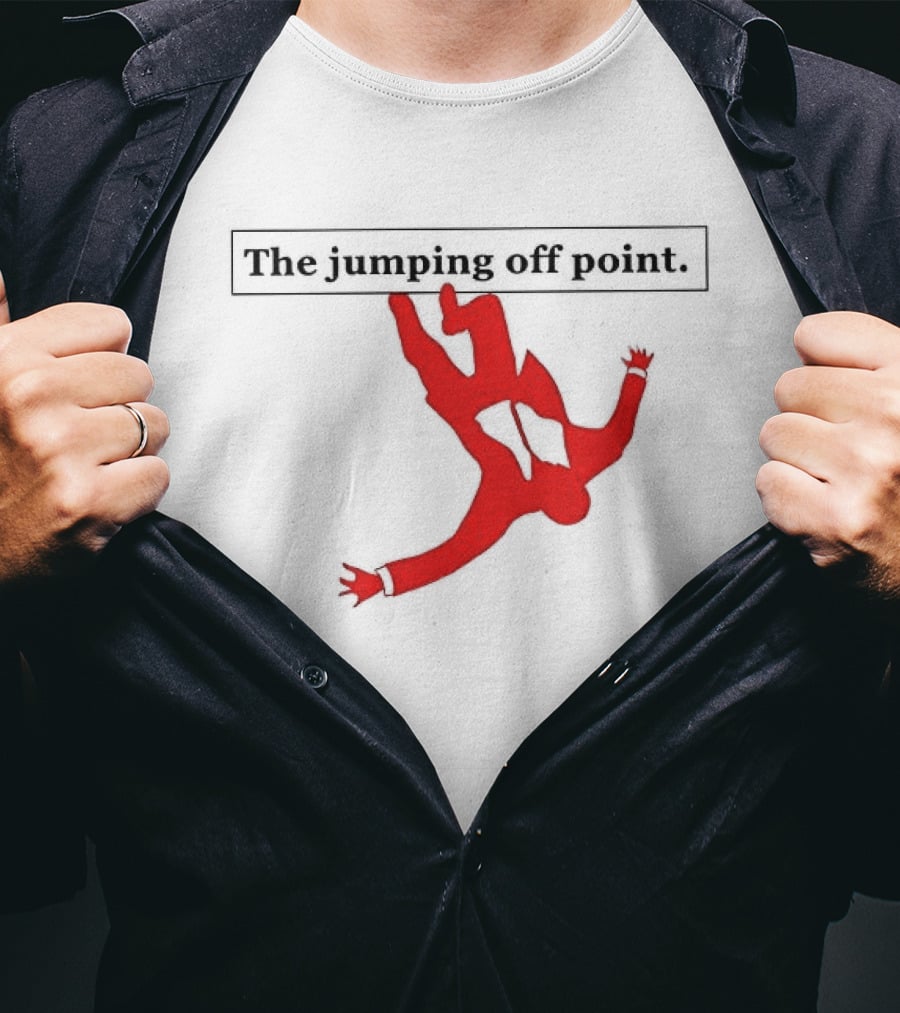 The Jumping Off Point Red Silhouette Skydiver T-Shirt