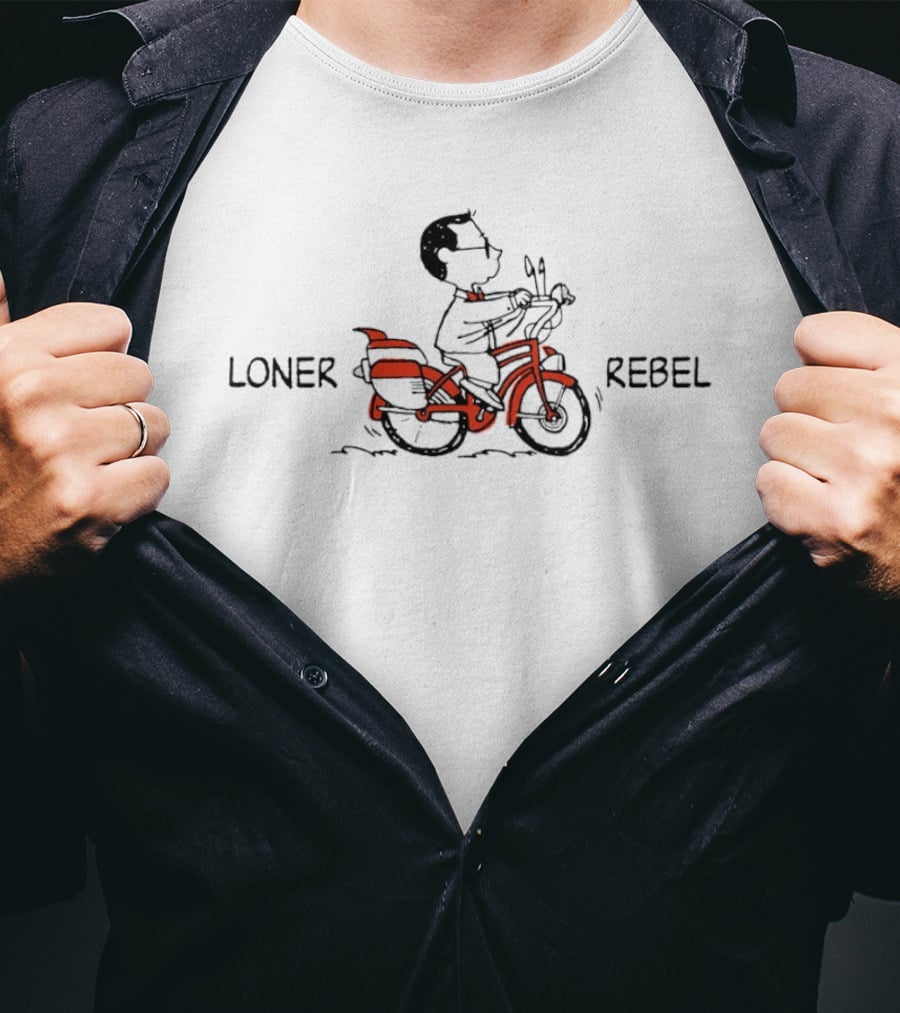 Pee Wee Herman Loner Rebel Motorcycle Ride T-Shirt
