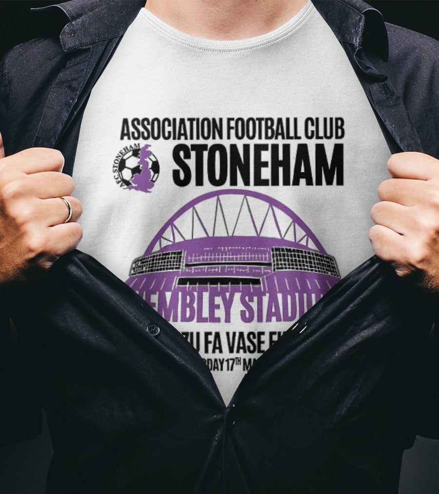 Association Football Club Stoneham Wembley Stadium Isuzu FA Vase Final 20th May 2024 T-Shirt