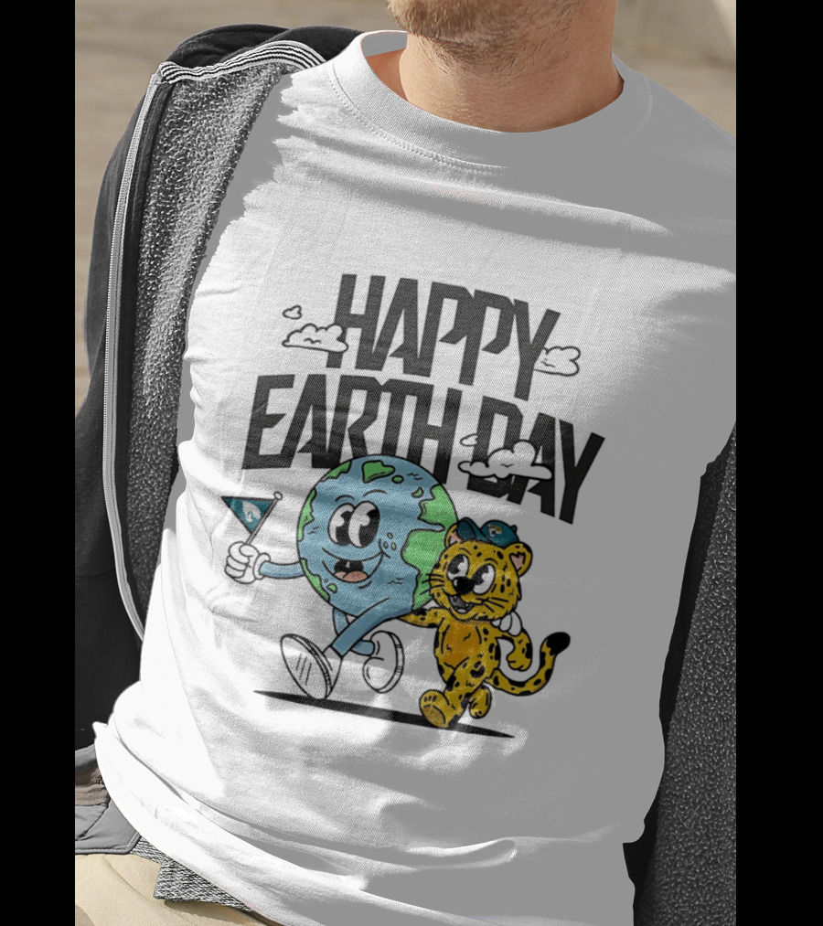 Jacksonville Jaguars Happy Earth Day Celebration With Earth And Jaguar T-Shirt