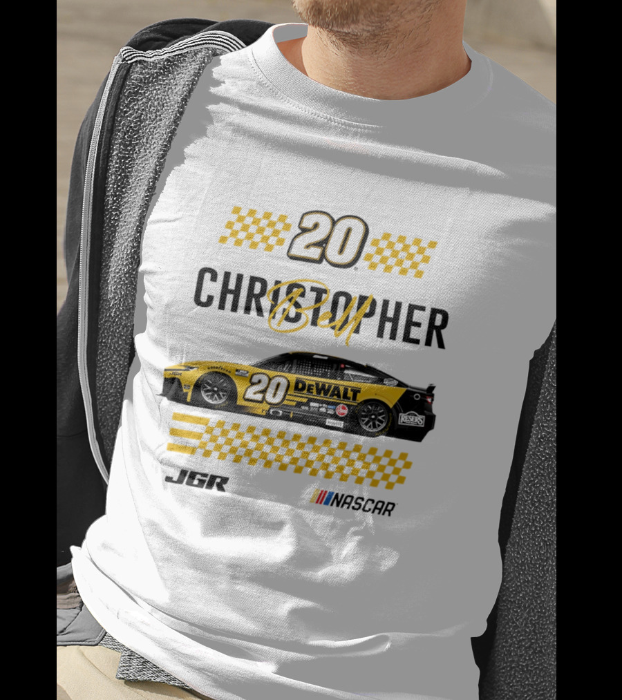Christopher Bell 20 Dewalt Nascar Autographed JGR Racing T-Shirt