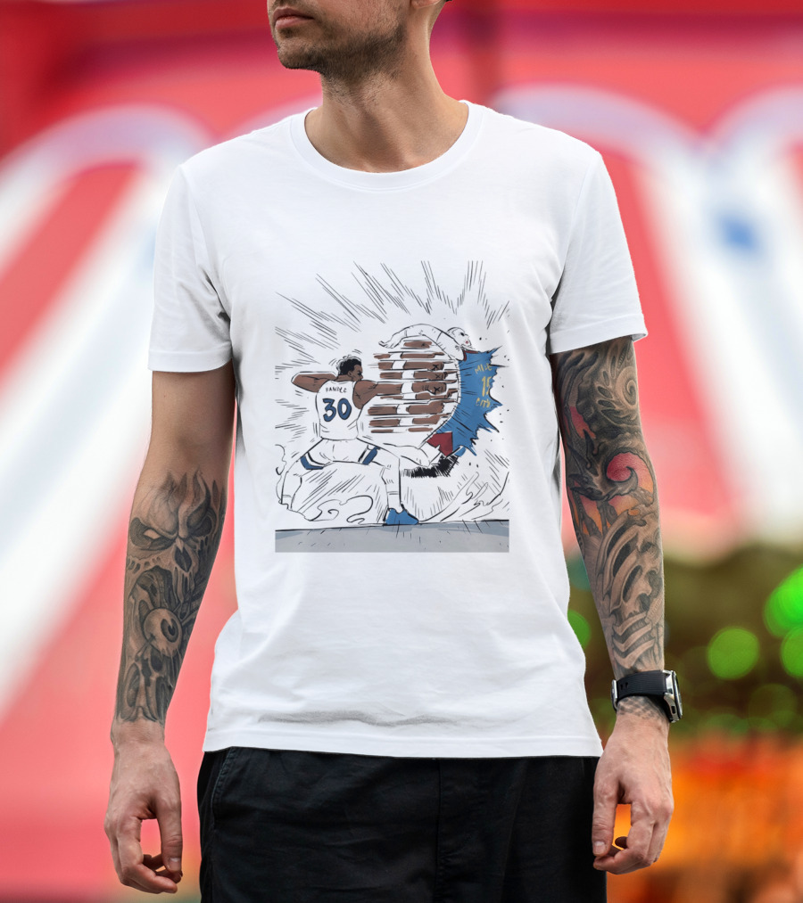 Randle Timberwolves Vs Jokic Nuggets Comic Style Slam Dunk Action T-Shirt