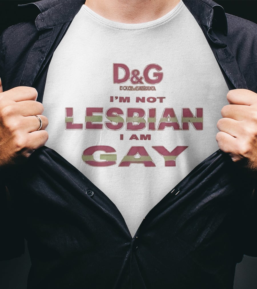 D&G I'm Not Lesbian I Am Gay LGBT Pride T-Shirt