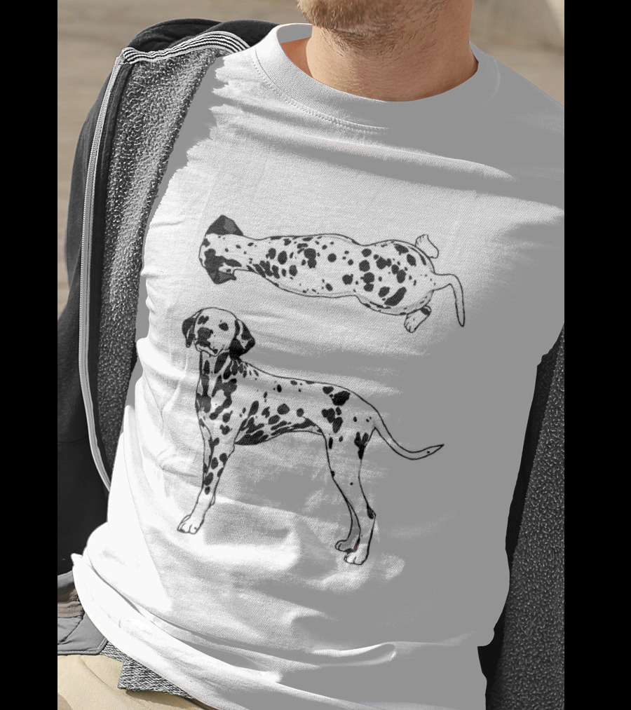 Dalmatian Dog Illustrations Standing And Lying T-Shirt