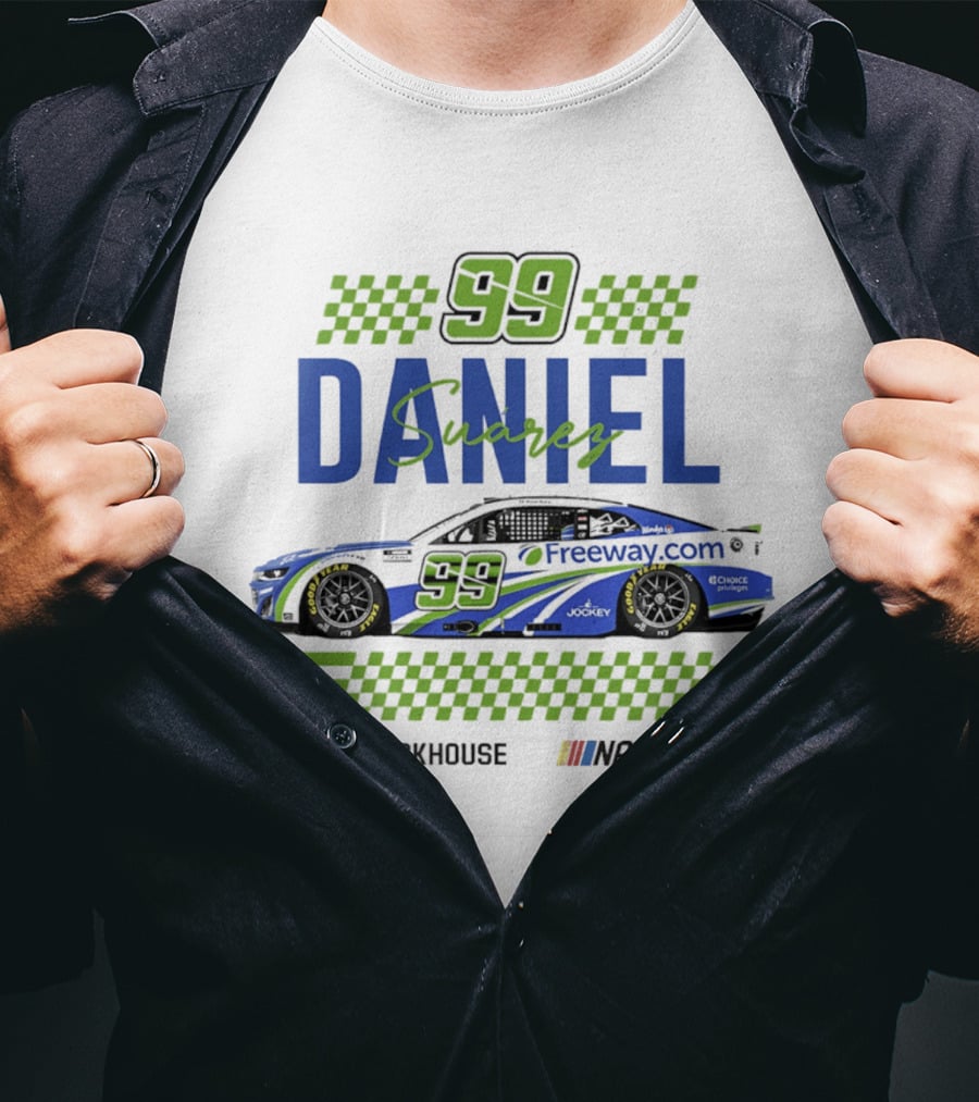 Daniel Suarez 99 Trackhouse Racing Nascar Freeway.com T-Shirt